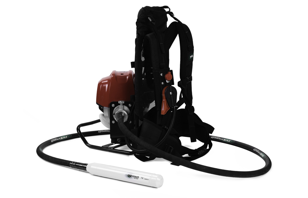 Minnich claims versatility for its new petrol powered backpack vibrator unit