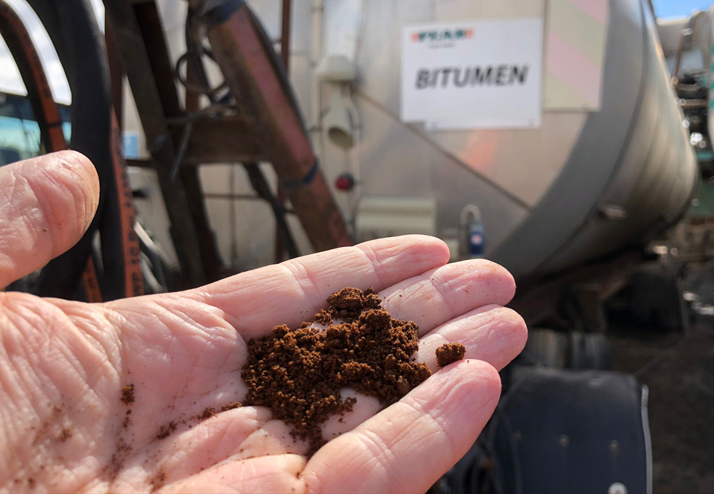Lignin, a natural polymer from softwood has been used to replace some of the bitumen in a road in Sweden