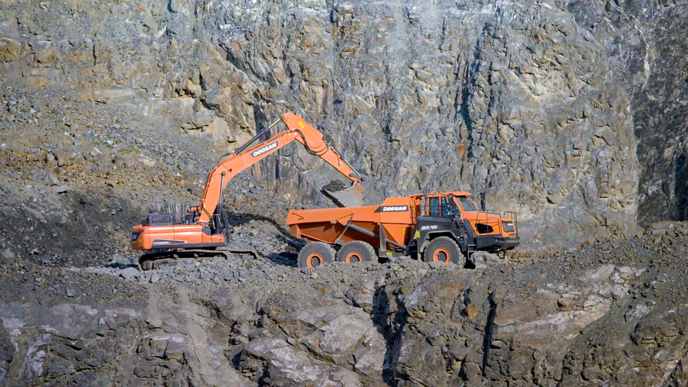 A new Doosan excavator has helped boost output at a quarry in the Czech Republic