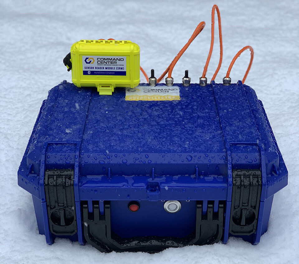 The AutoCollector box is rugged, weatherproof and needs only four D-cell batteries 