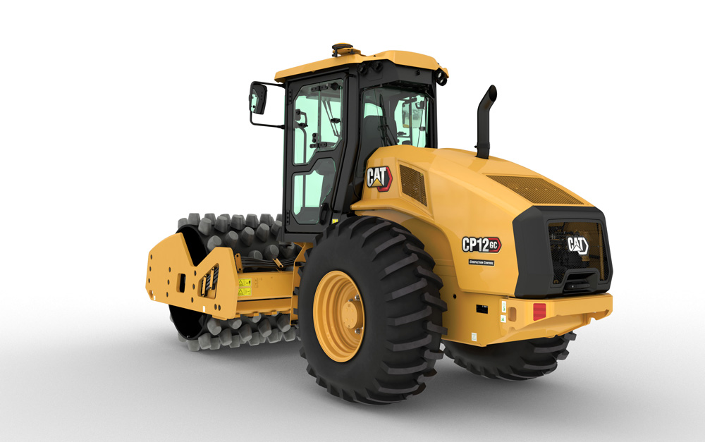 High output is claimed for Caterpillar’s latest single drum compactors