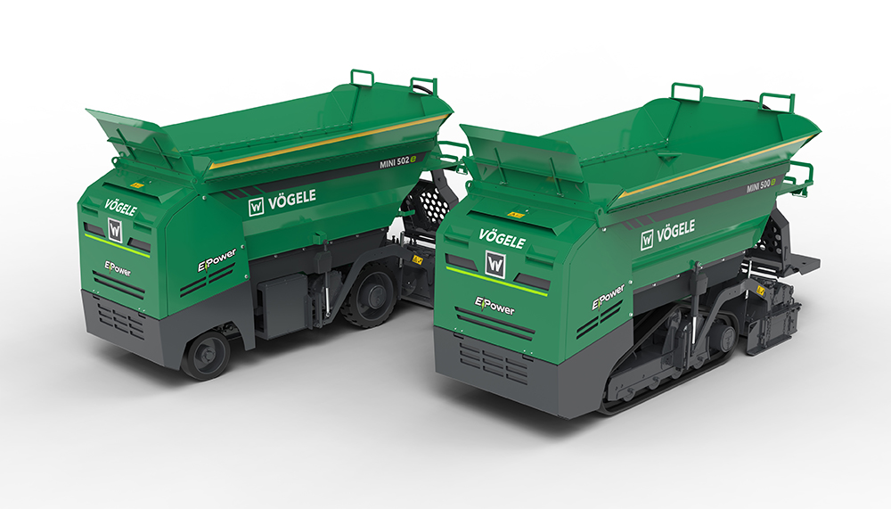Compact pavers are now being  introduced by Vögele, with a choice of electric or diesel power and tracks or wheels