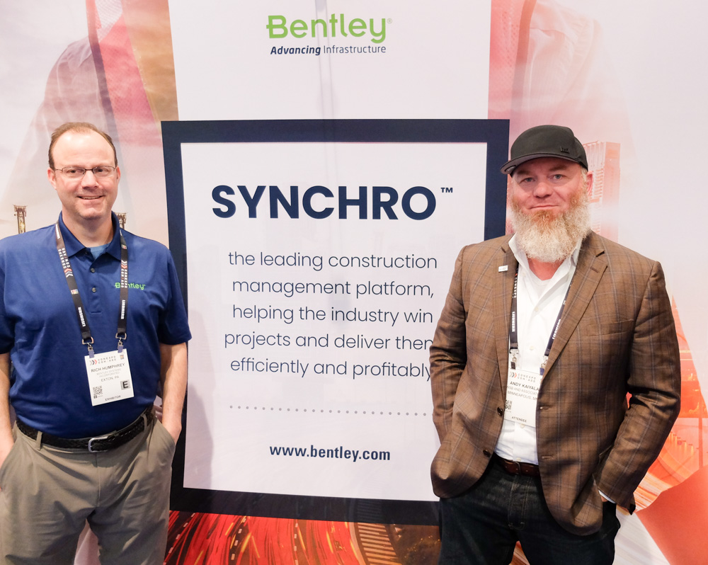 Rich Humphrey (left) of Bentley Systems and Andy Kaiyala (right), vice-president of Construction Technology & Controls at WSB… teaming up to deliver the best possible digital solutions