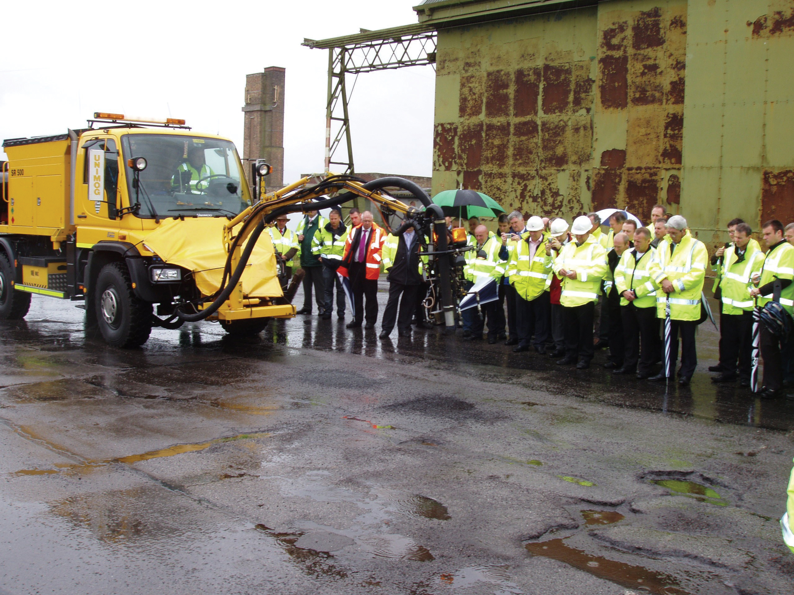 Visitors from highways authorities and contractors at the Wiltshire demonstration