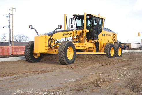 Volvo grader with twin seat cab