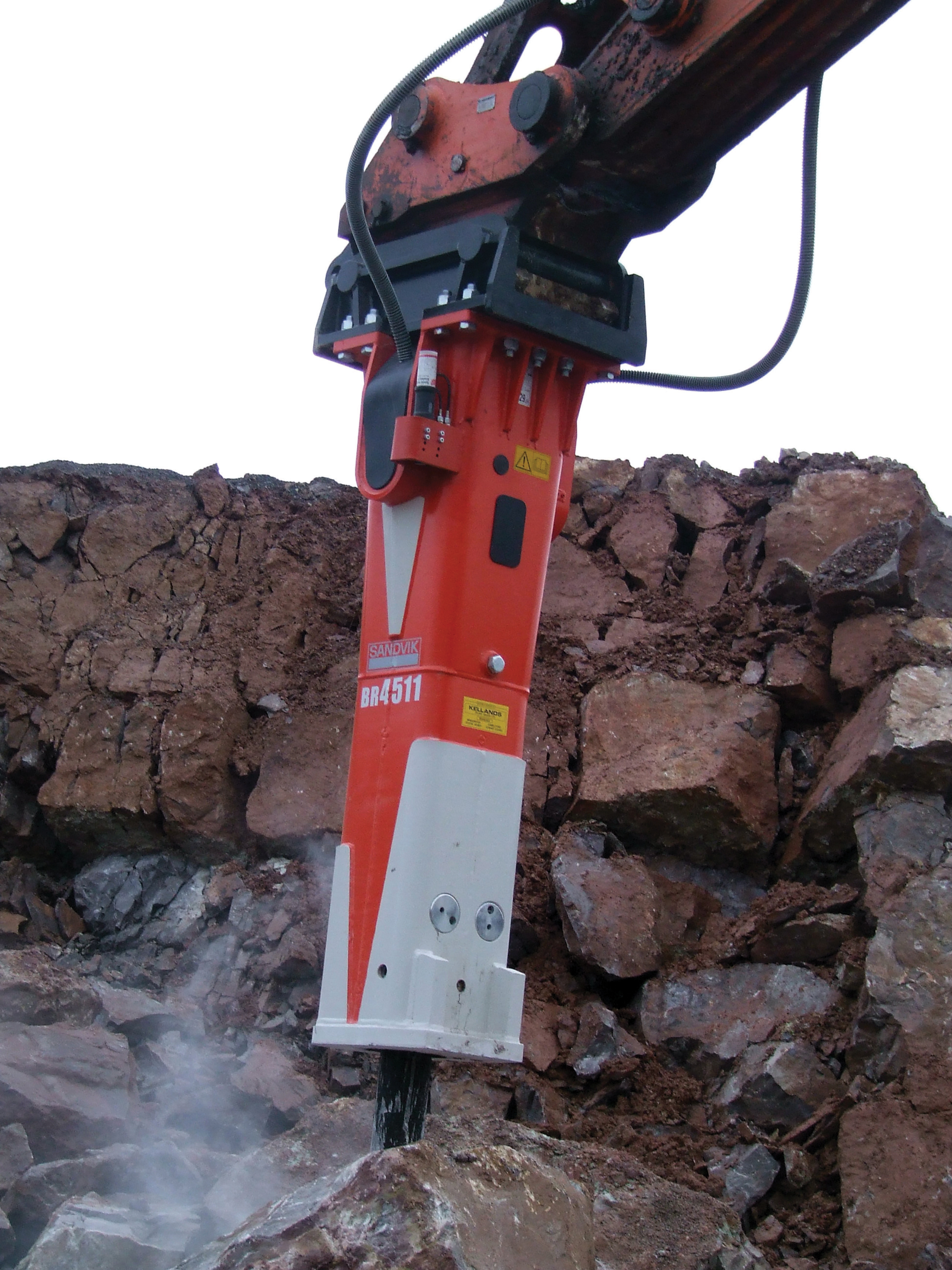 Sandvik Hydraulic Breaker at work