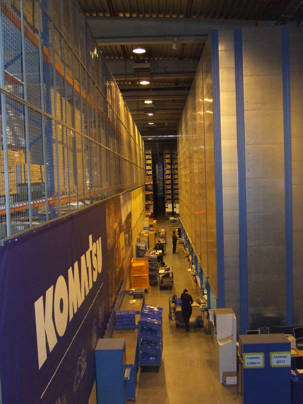 Komatsu Europe's warehouse