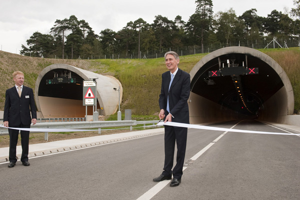 Phillip Hammond opening the Tunnel