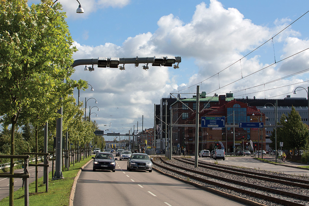 free flow tolling technology in the Swedish city of Gothenburg