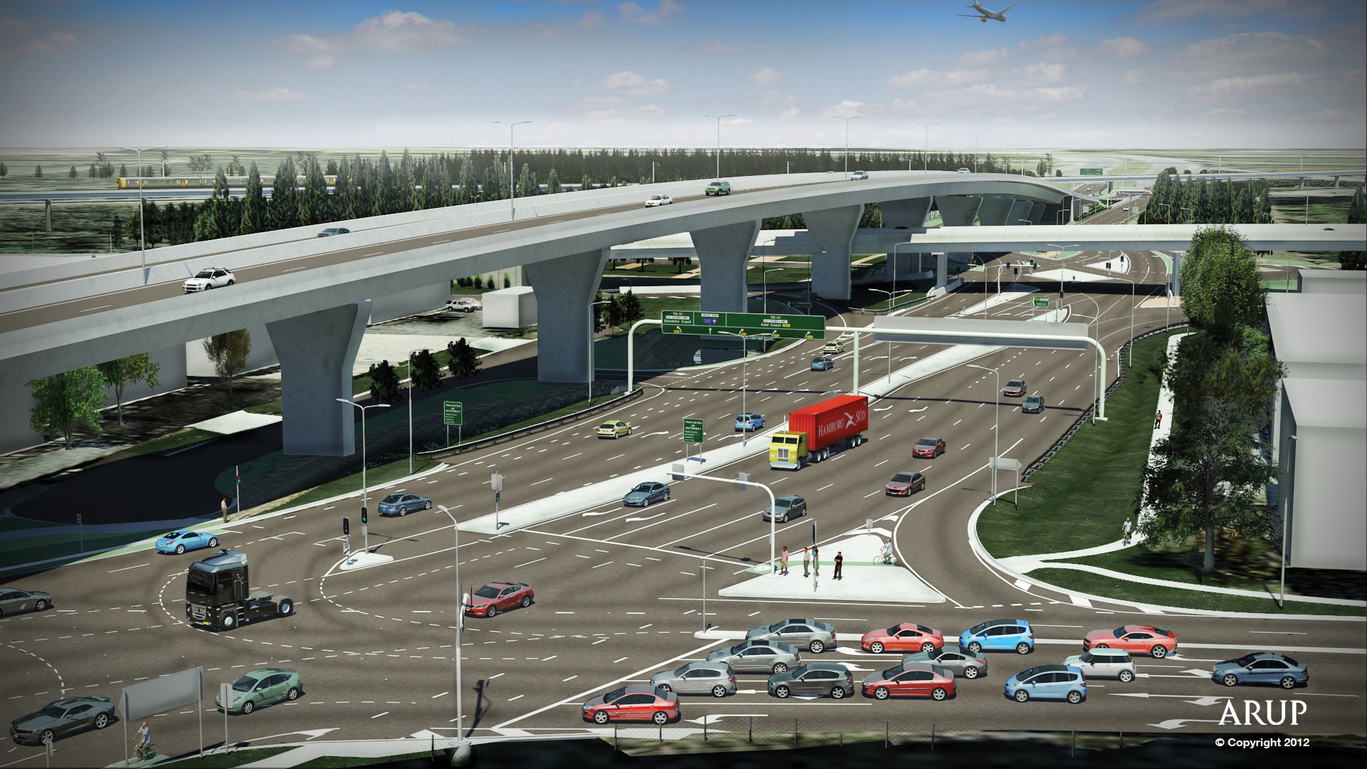 3D models  of Airport link Roundabout 