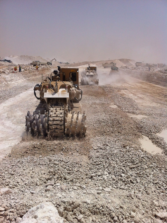 With mechanical excavation, rock cuttings are a more regular size and do not require secondary breaking 