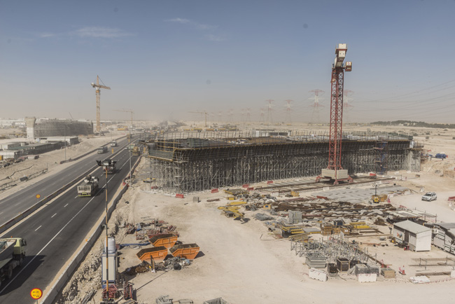 Large-area formwork Top 50 and Load-bearing tower formed Bridges 3A and 3B of Junction 3  (image copyright Doka) 