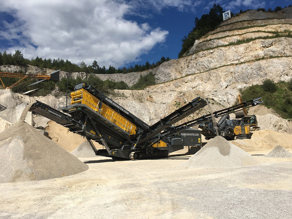 Low energy requirements are a key feature of the new Rubble Master equipment