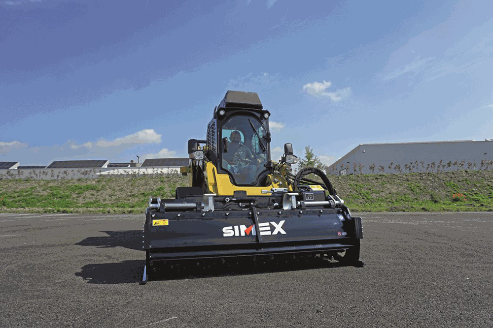 High productivity is a feature of the Simex planer attachment