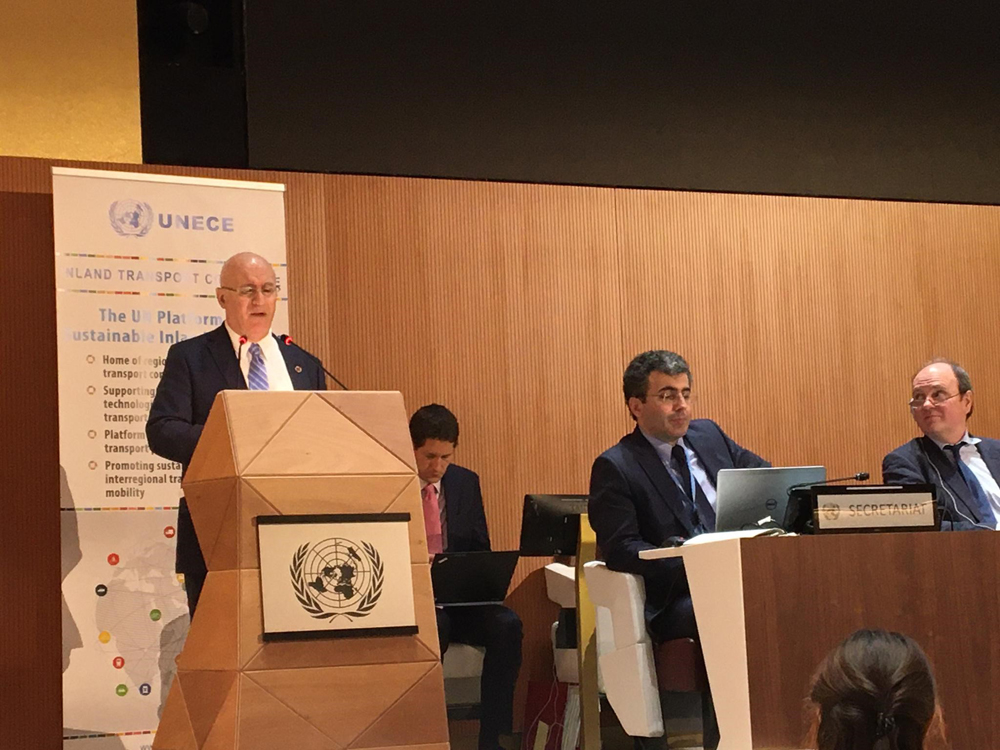 IRF president Bill Halkias addressed the High-Level Level Segment on the first day