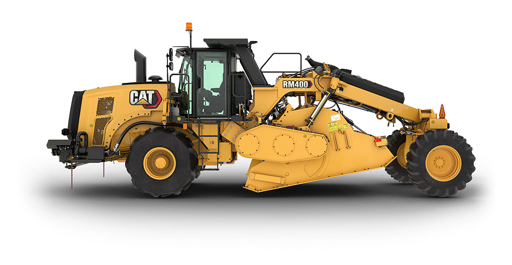 Caterpillar’s new RM400 recycler/stabiliser replaces the previous RM300 model and offers improved performance