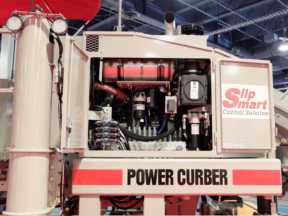 Access for maintenance has been improved for the new 5700-D slipformer from Power Curbers