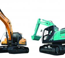 Hyundai and Kobelco excavators are highly productive