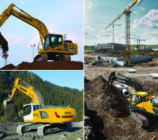 Komatsu, Volvo CE and Liebherr latest excavators