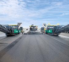 Vögele’s machines high-tech asphalt paving