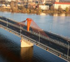 Pylons on Riga's Southern Bridge