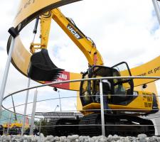 JCB JS210 crawler excavator, live at INTERMAT 2012
