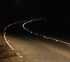 An Astucia SolarLite road stud installation is part of a safety system on "the most improved UK road"