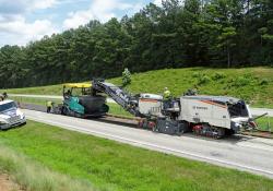 Full depth reclamation of a degraded highway surface has been carried out successfully in South Carolina