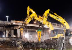 Hydraulic hammers from Indeco have proven their worth on a tough bridge demolition job in Australia