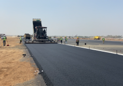 High paving quality was achieved at the airport through the use of equipment from Dynapac