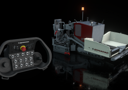 A remote control option is available for Dynapac’s compact paver