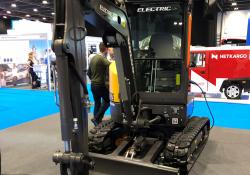 Volvo CE’s reduced tail swing ECR25, a 2.5tonne excavator, was on display at MOVE