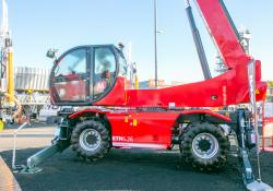 The cab on the newest rotary telehandler range, including the 6.26, now sits to the front of the machine to allow the operator improved visibility 