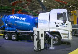 Based on a SANY electric chassis, the iONTRON eMixer is 100% electrically powered 