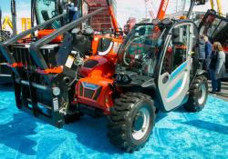Manitou Group released a number of e-driven products, including the MT 625e compact telehandler