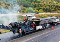 A material feeder from Dynapac has played an important role on a road paving job in the US