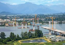 cable-stayed bridge over the Fraser River 