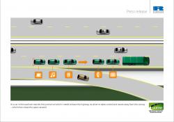 diagram of car leaving road train