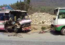 Accident between two buses in Nepal