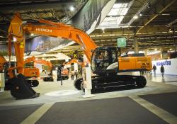 Hitachi ZX350LC-5 excavator, live at INTERMAT 2012