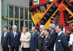 Angela Merkel at Herrenknecht plant in China