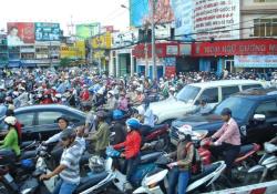 Congestion is a major problem in Vietnam's cities (Picture: Mitchell Holder)