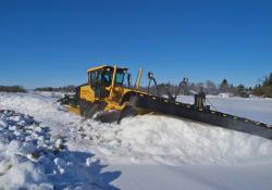 Volvo CE snow-fighting motor graders have been put to work in Saskatchewan, Canada