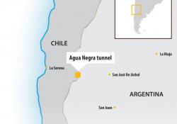 The Agua Negra Tunnel runs through challenging terrain