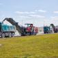 A team of 15 Wirtgen milling machines was used to remove the old concrete runway and taxiway surfaces at Leipzig/Halle Airport in Germany