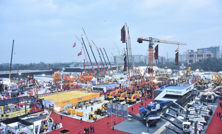A previous staging of the bauma CONEXPO INDIA exhibition pic: Messe Munchen