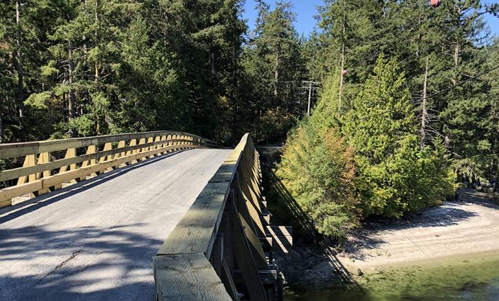 Wooden bridges are common in Europe and North America and many have lasted for decades with regular maintenance ensuring longevity (image David Arminas/World Highways - Pender Island, British Columbia, Canada) 