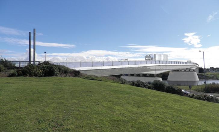 An artist's impression of how the new Northside Road Bridge may look