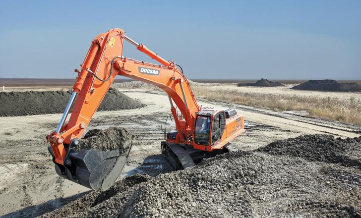 Doosan's new DX480LCA excavator 